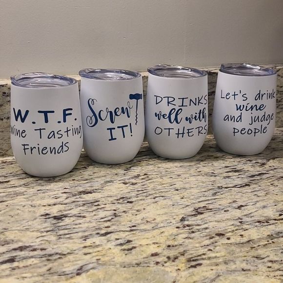 TUMBLERS 4pc Set Novelty - Picture 1 of 7